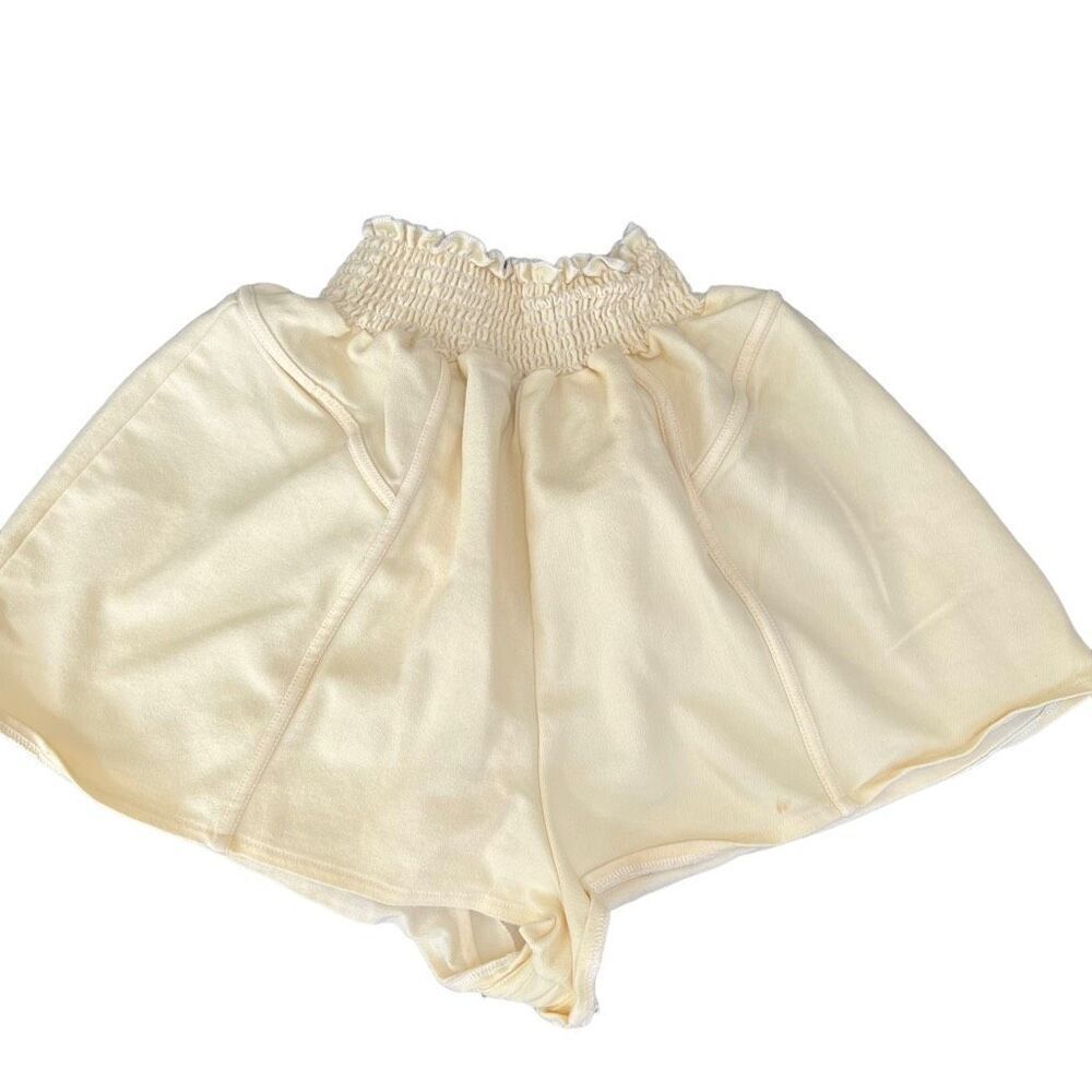 ASOS DESIGN twill seamed shorts in yellow size S